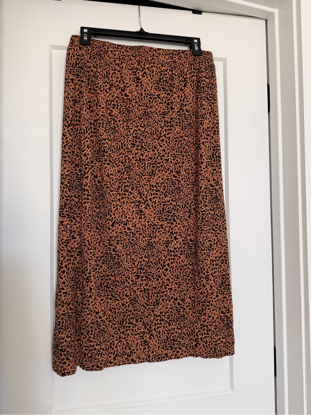 Amazon Essentials Brown and Black Animal Print Midi Skirt